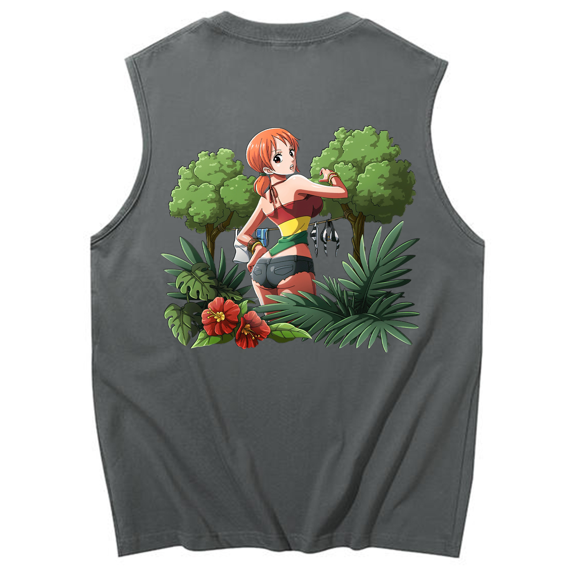 ワンピース ナミ ONE PIECE Nami コットン100％タンクトップ（背面プリント）